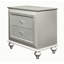 Champagne 2-Drawer Nightstand with Sparkling Trim