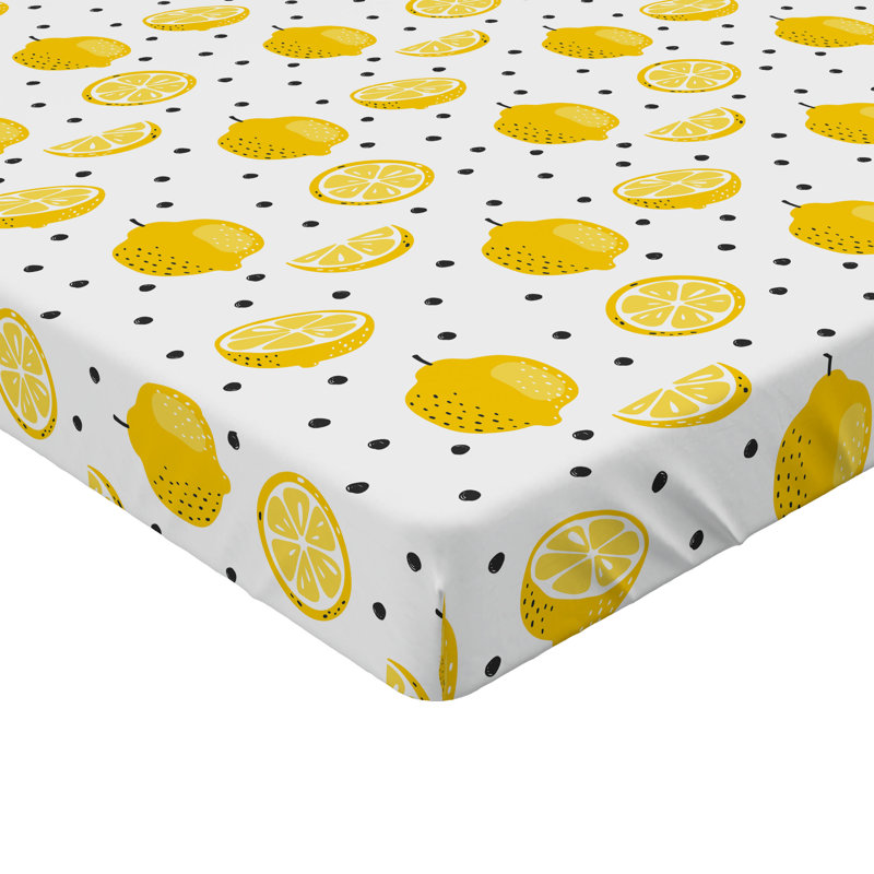 Ensemble de 2 drap-housse citron Ambesonne, Drap-housse pour lit simple