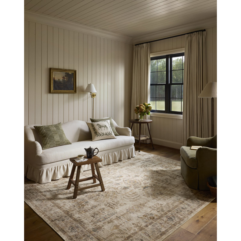 Tapis Chris Loves Julia x Loloi Ramona Ivoire / Multicolore, 7 pi 6 po x 9 pi 6 po