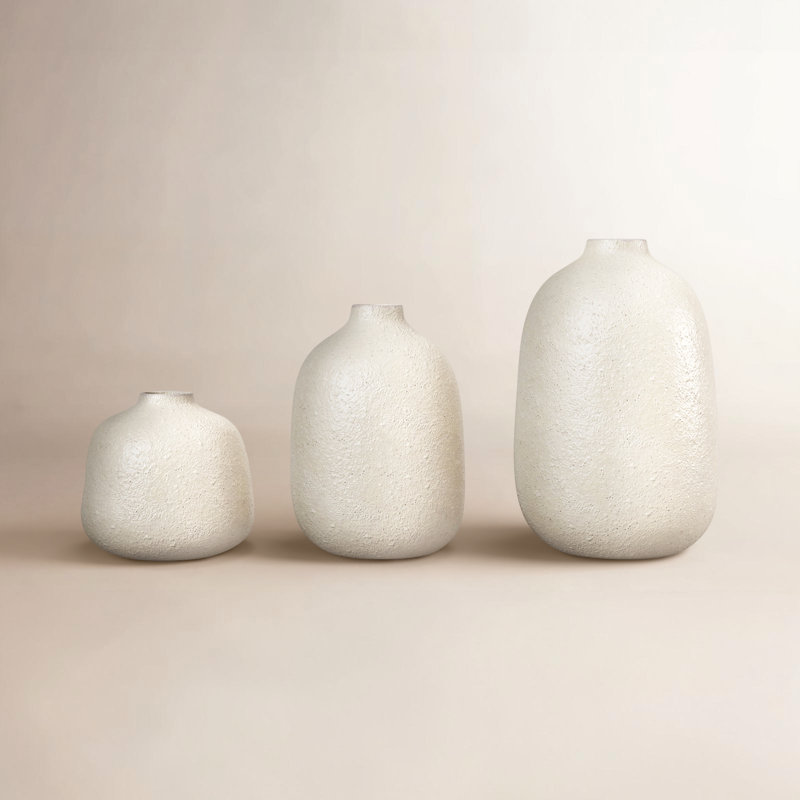 Various Decorative Terra-cotta Vases with Pitted Sand Light