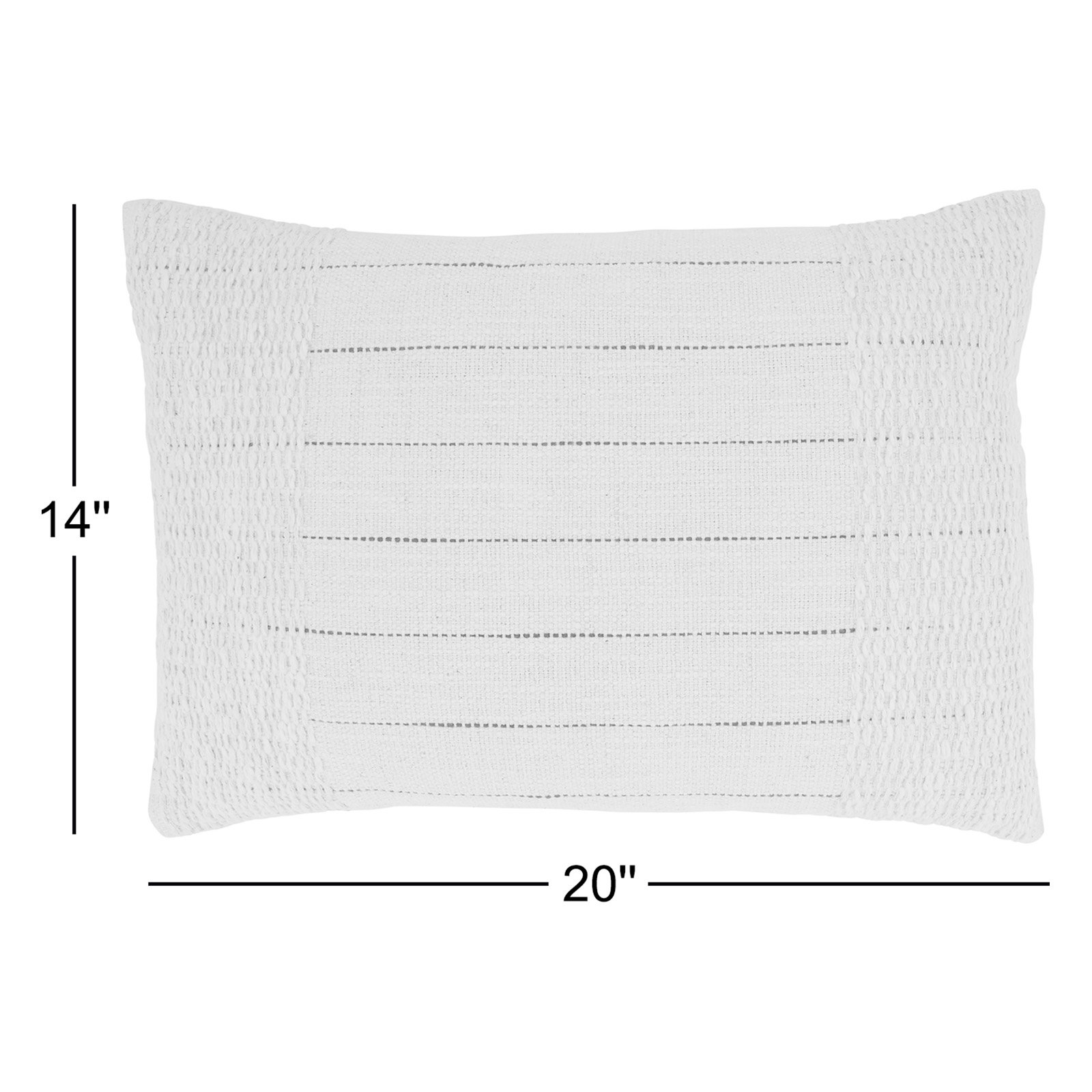 Dorothea Collection Striped Cotton Throw Pillow, Down Blend