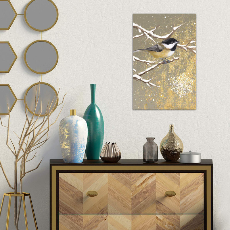 Chickadee 1 Piece Wrapped Canvas Wall Art, 66.04 cm H x 45.72 cm W x 3.175 cm D