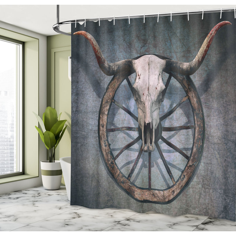 Shower Curtain with Hooks Included, 70"H x 69"W