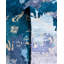 Tapis moderne noué à la main de conception unique - bleu, 9 pi 1 po x 12 pi 2 po Modern