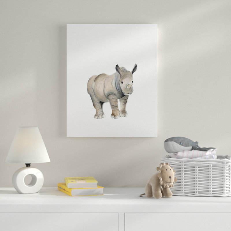 Art sur toile Gupton «Rhino Animal», Toile tendue, H 40 po x l 30 po x P 1,5 po