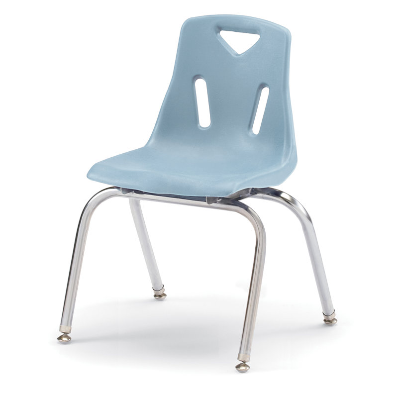 Chaise empilable Berries®, Plaqué chrome, 16 po, Coastal Blue