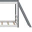 Lit superposé simple au-dessus de simple Alitta avec toit en bois, fenêtre et échelle-145791629