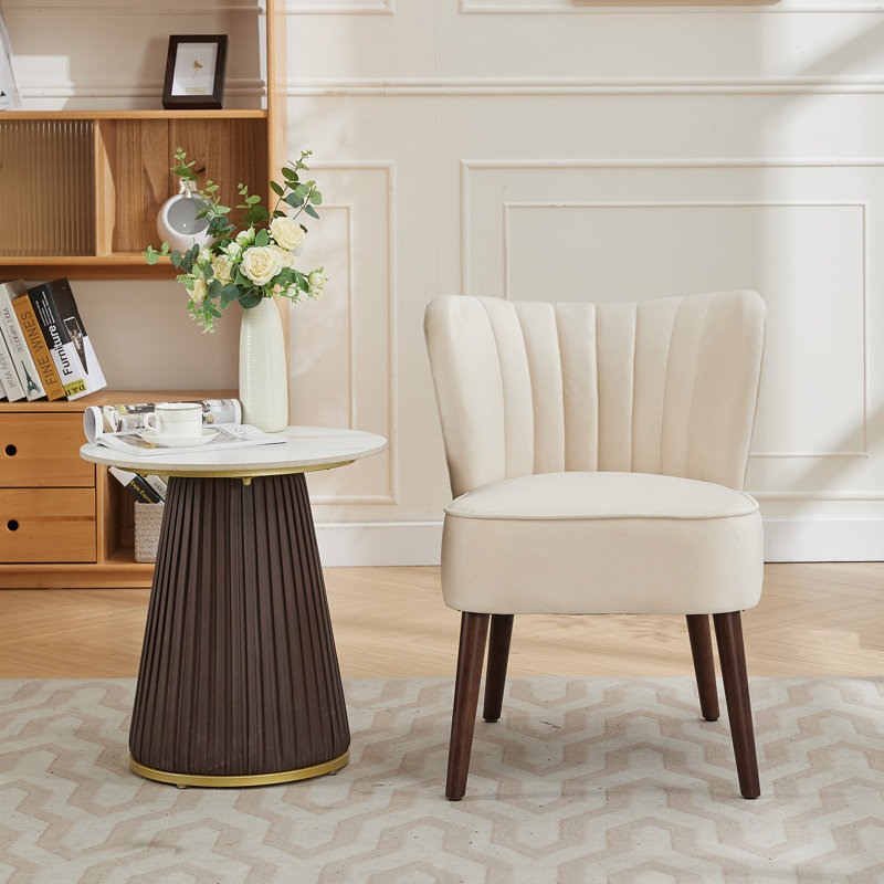 Upholstered Accent Chair, 67" H x 50" W x 59" D, Beige