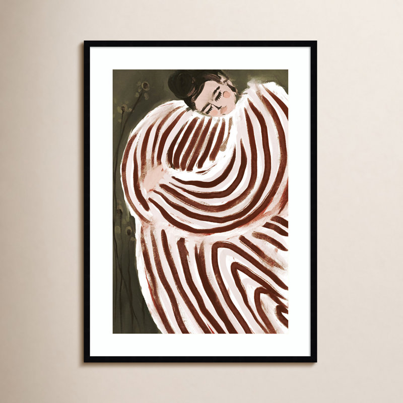 «Galya Sleeping Princess» par Treechild, impression sur bois encadrée, H 41 po x l 30 po, Noir