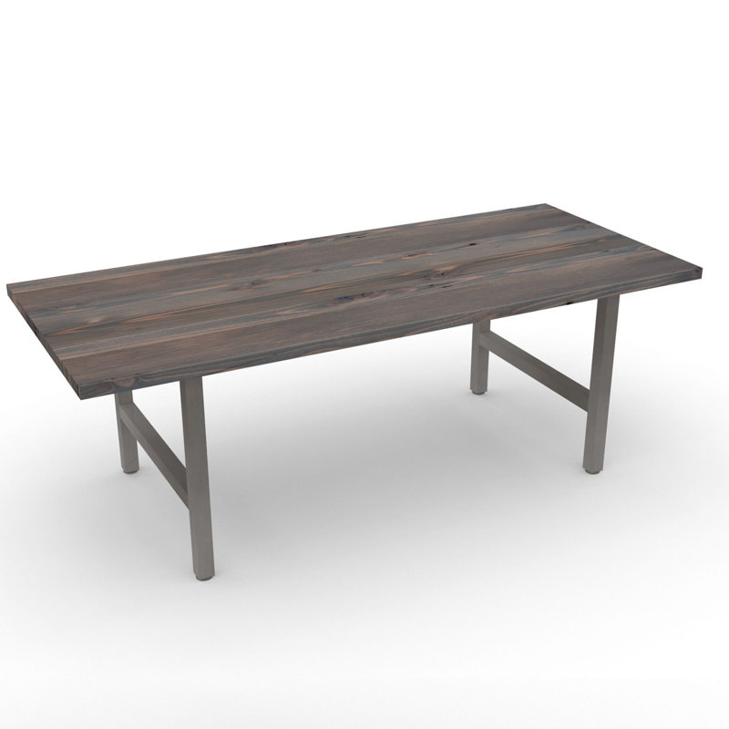 Table de salle à manger Braddy Fir, L 42 po x L 108 po, Gris