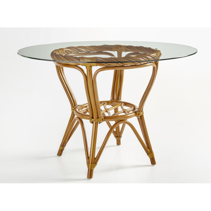 Galindo Round Glass Top Dining Table, 29" H x 48" L x 48" W