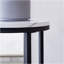Table d'appoint moderne avec plateau en panneau de fibres à densité moyenne en faux marbre