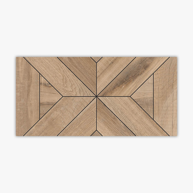 Birmingham 24" x 24" Porcelain Herringbone / Chevron Mosaic Wall & Floor Tile