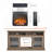 18" Electric Fireplace Insert, Ultra Thin Heater With Log Set And Realistic Flame, Overheating Protection-1031744000