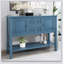 Console Cambridge Series avec beaucoup de rangement et quatre petits tiroirs, parfaite pour une décoration intérieure élégante-1108186362