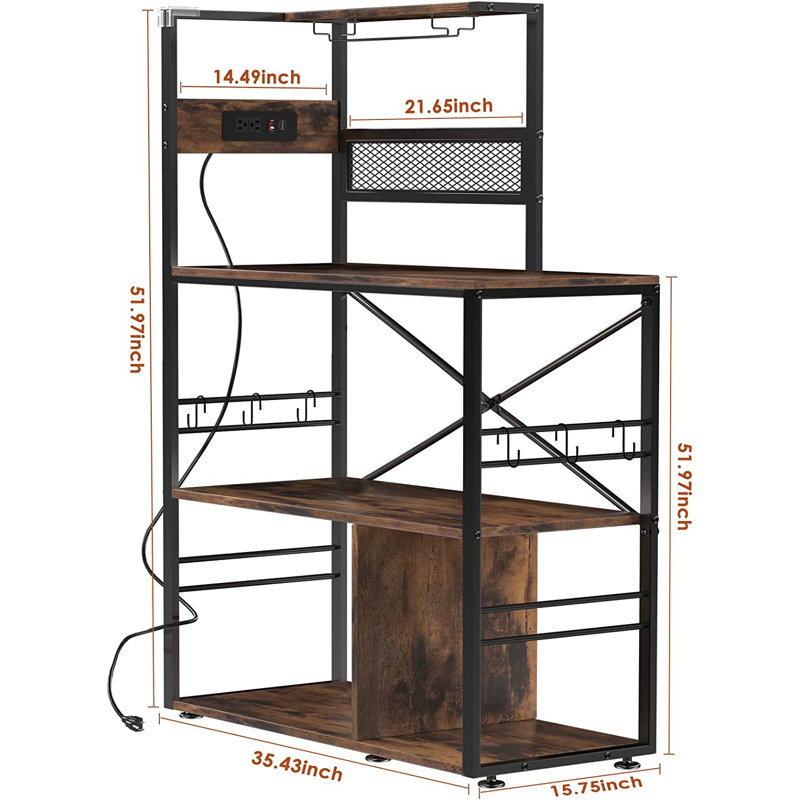 Étagère de boulanger standard 35,4 po avec compatibilité micro-ondes