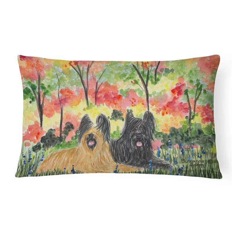 Coussin décoratif intérieur/extérieur rectangulaire brie