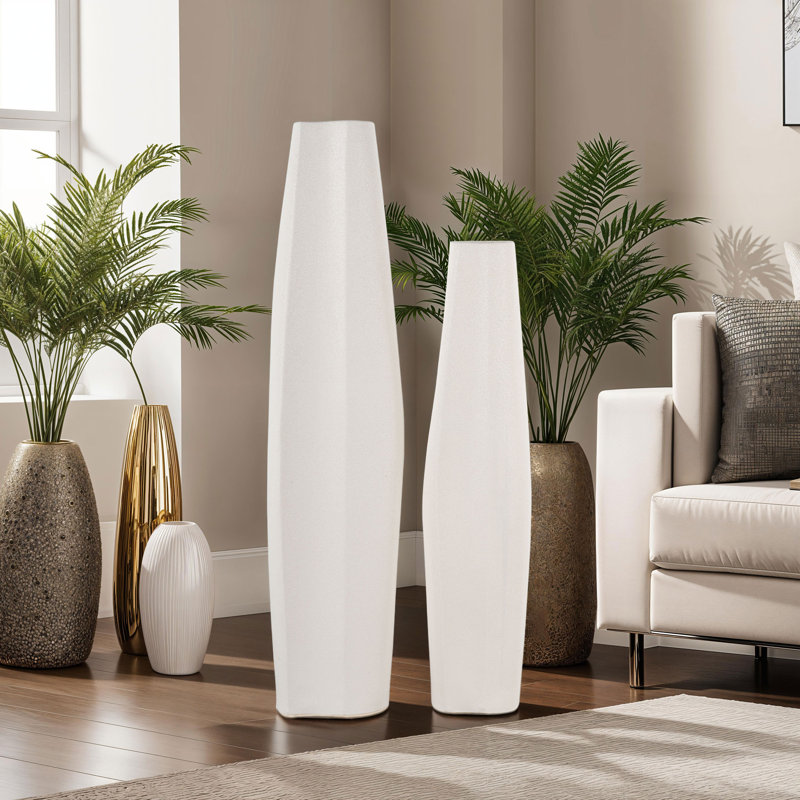 Nova Ceramic Floor Vase, Small, 31.5" H x 7.5" W x 5" D