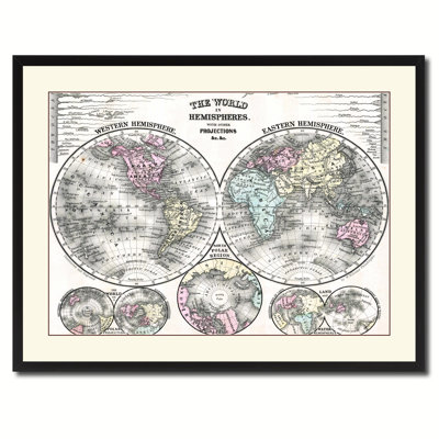 " World Vintage Antique Map "