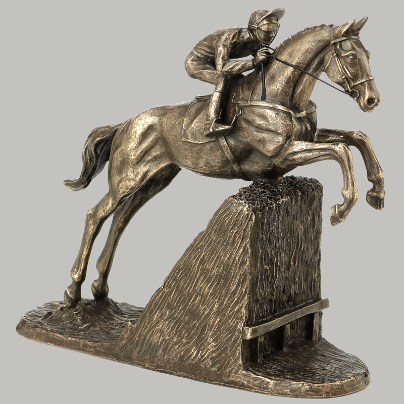 Steeple Chaser Bronze Horse Aeroome Statue