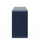 Santos Twin-Over-Twin Bunk Bed, 6 Drawer Dresser, And Nightstand 3-Piece Collection Set - Midnight Blue