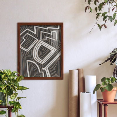 Fynnegan Abstract Maze III, encadré sur papier