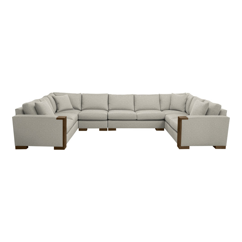 Michael Weiss 4-Piece Abingdon Sectional, Tuck Metal, Havana