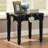 Black End Table with Turned Legs
