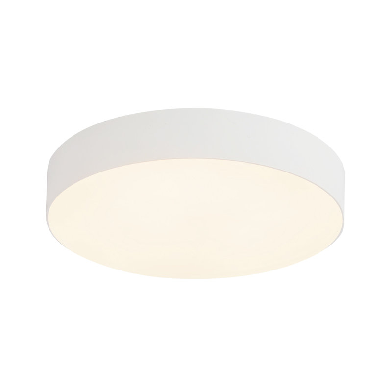 Rynn 5-in Black dimmable LED Flush Mount, White