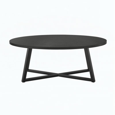Modern Wood Oval Coffee Table