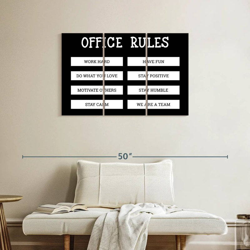 Tergel Office Rules, 24" H x 38" W