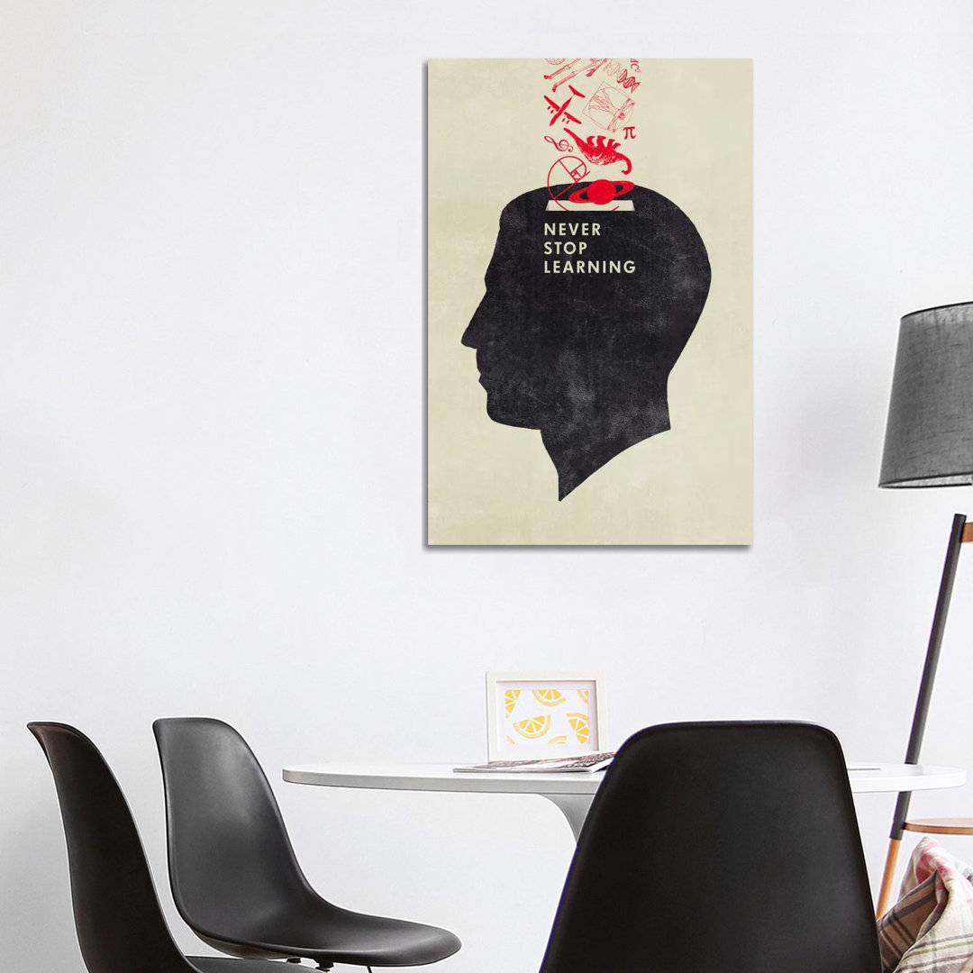 Never Stop Learning by Hannes Beer - Wrapped Canvas Print