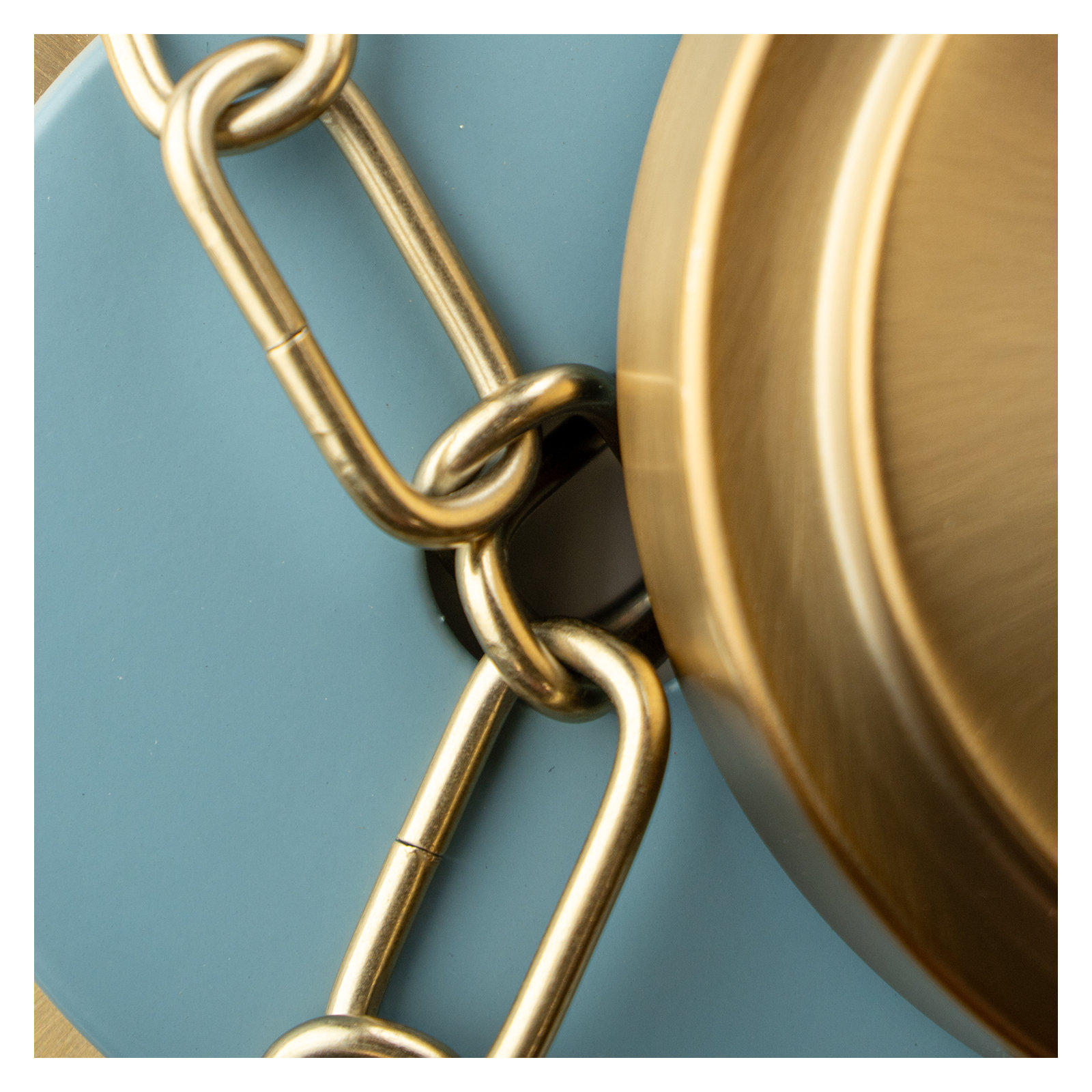Kinston 1-Light Metal Cone Pendant , Blue, Gold