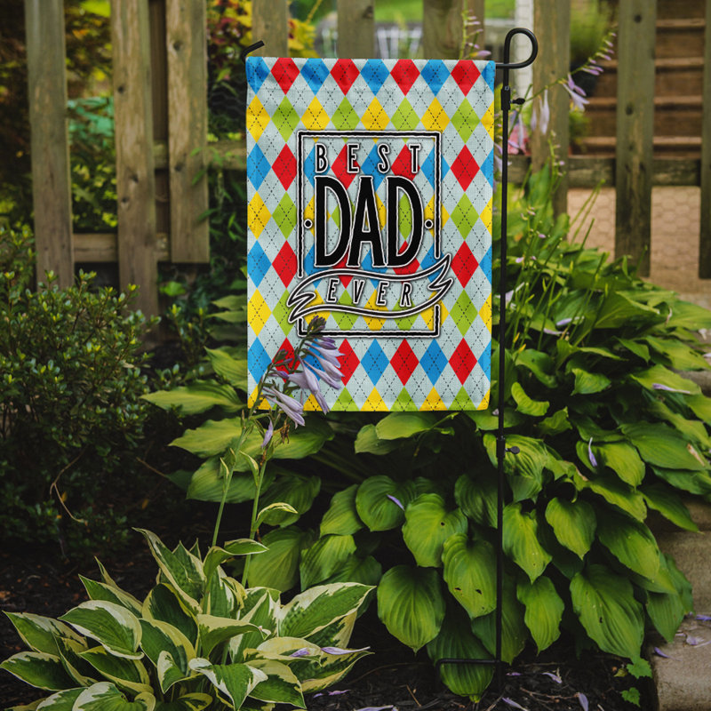 Argyle 2 côtés en polyester 15 x 11 po drapeau de jardin Best Dad Ever