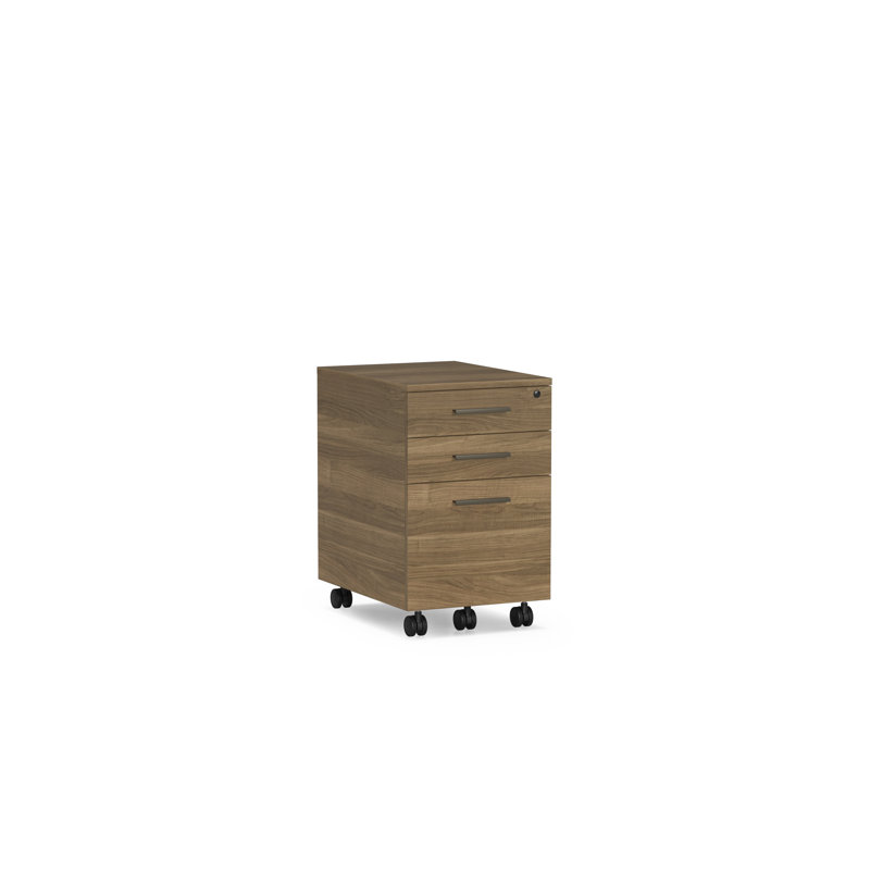 Sequel Studio Mobile Pedestal File - 6607, Neo Walnut/Bronze