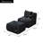 Modern Single Compression Sofa With Ottoman,No Assembly-119637132