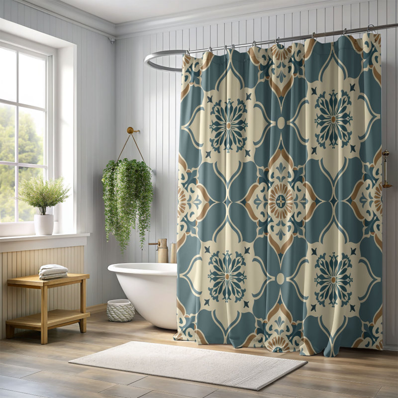Rideau de douche Traditional, H 74 po x l 71 po