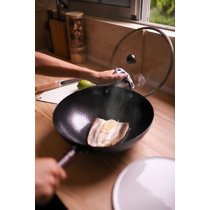 Ken Hom Classic Non-Stick Carbon Steel Mini Wok - 8-Inch Lightweight Mini  Wok for Cooking Stir Fry - Carbon Steel Wok with Non-Stick Coating - Hand