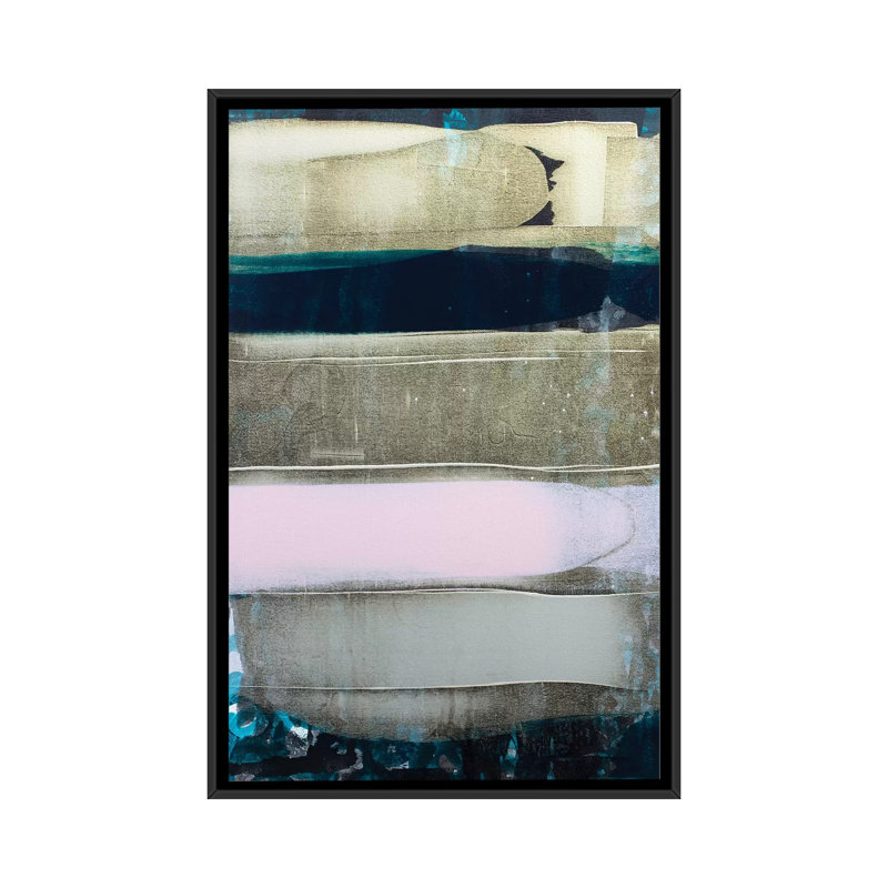 « number stripe i », impression sur toile, H 26 po x l 18 po x P 1,5 po, Toile avec cadre noir, Pas de tapis
