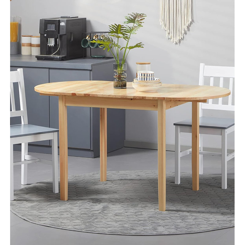 2 Person 27.5'' L x 29.5'' H Solid Wood Dining Table, Natural