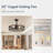 22 inch Fandelier Industrial Ceiling Fans with Lights and Remote-106334385-106334396