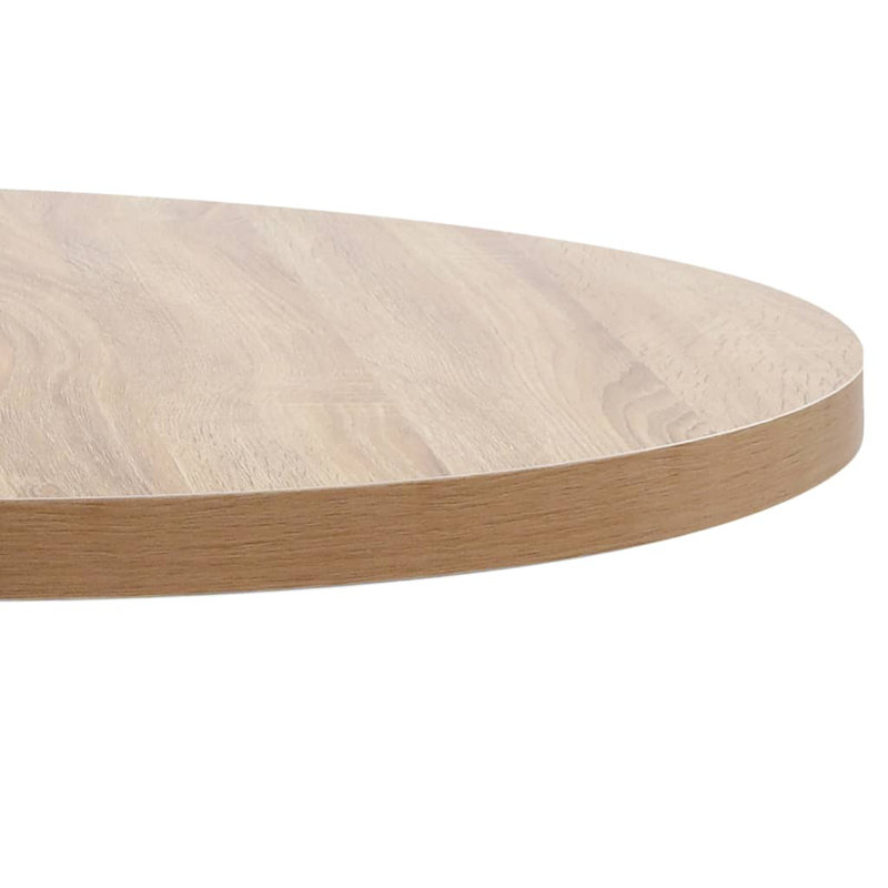 Bistro Table Light Brown And Black MDF, Steel Small Bistro Table, Oak, Black