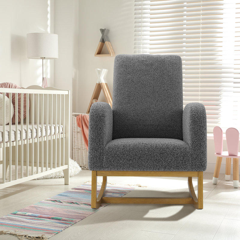 Upholstered Teddy Armchair, Grey