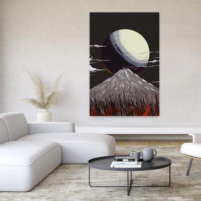 Contemporary Art Abstract Minimalist Traditional Landscape Nature Wall Art - Wrapped Canvas Print