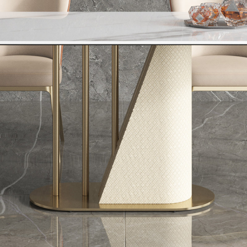 Modern simple rectangular household dining table, 29.52"H x 55.11"L x 31.49"W