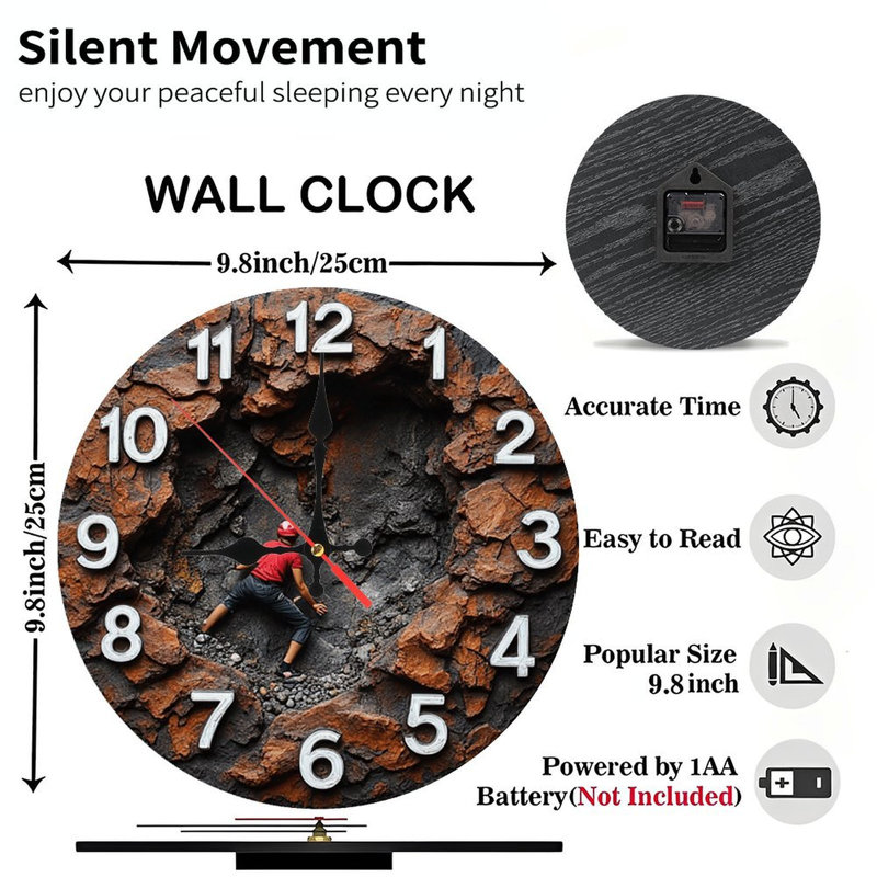 Horloge murale d'escalade