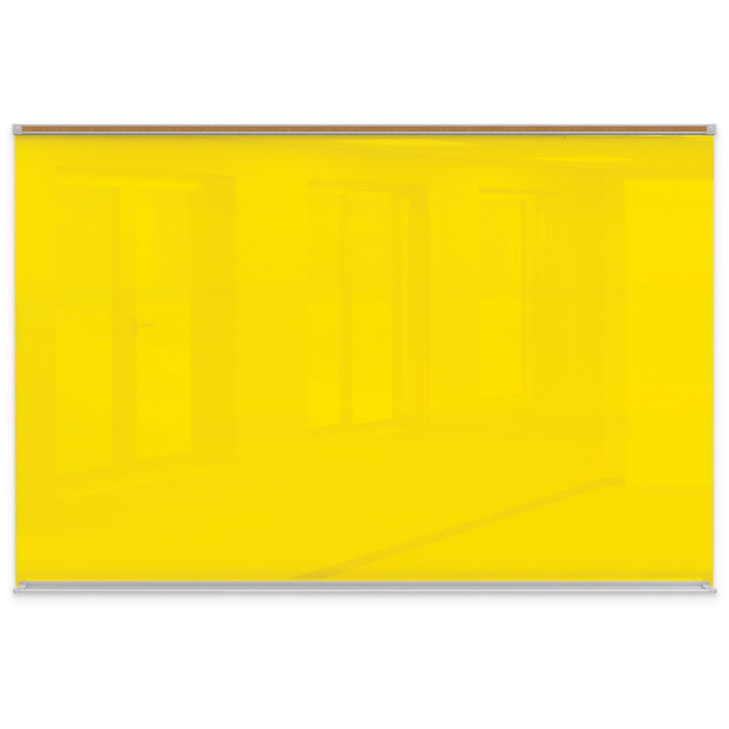 Tableau magnétique mural Liso,, 48 po x 72 po, Jaune
