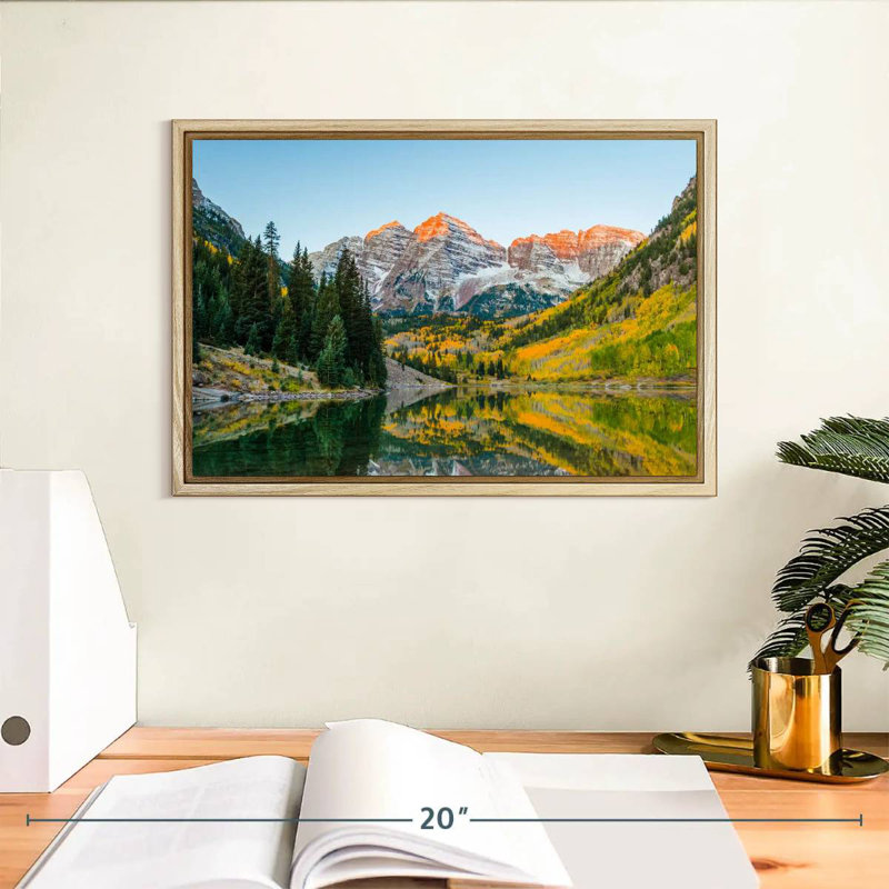 Marron en automne, Cadre flottant en bois naturel, 13 po x 9 po