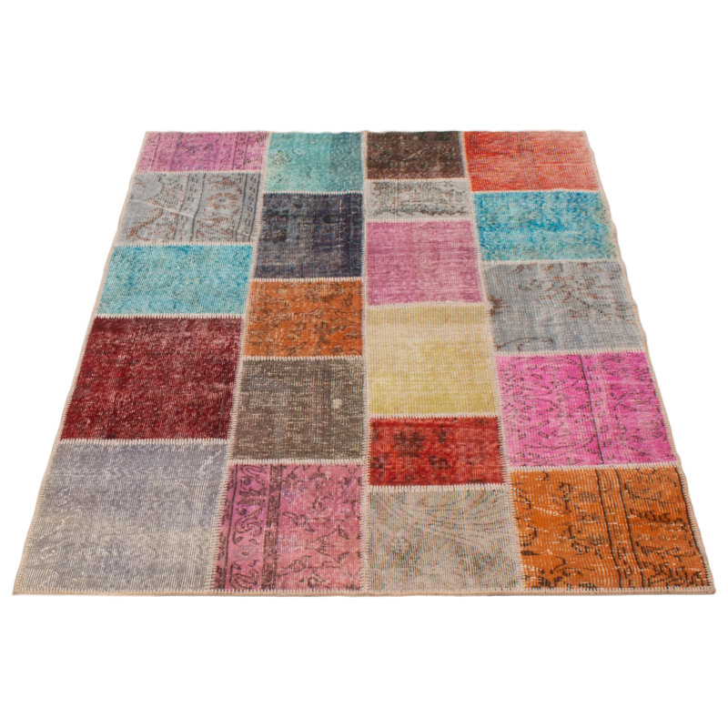 Color Transition Patchwork Multi Color Rug 4'9" x 6'8"