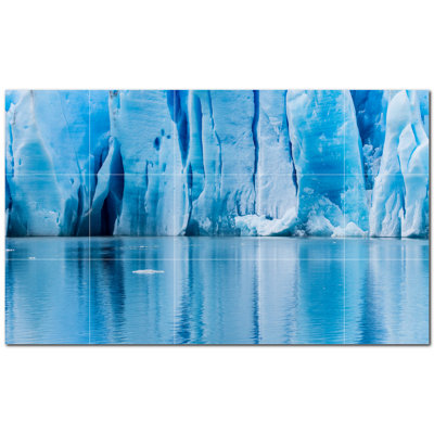 Murale en céramique satinée Glacier Photo 12 po x 12 po
